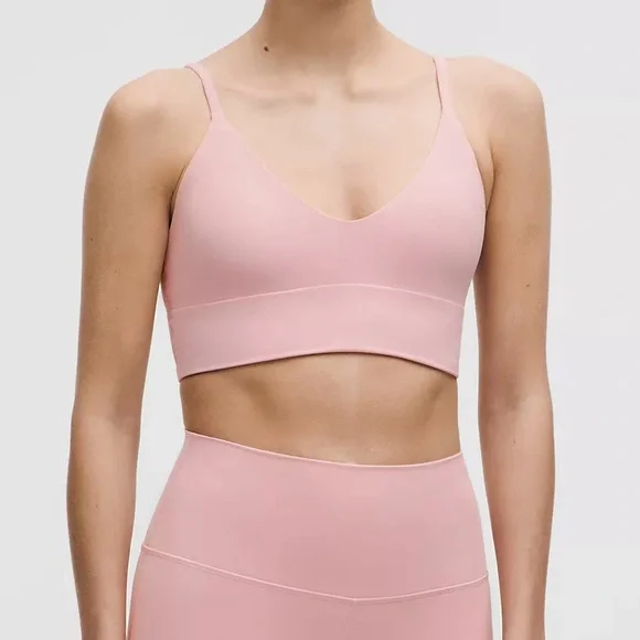 Like New Lululemon Focuser Scoop-Neck Bra Nulu
Light Support, A/B Cup- Pink Haze - Picture 1 of 7